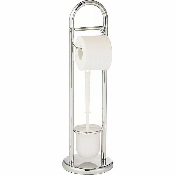 Wenko Stand WC-Garnitur Siena Chrom 63 cm x 19 cm x 19 cm günstig online kaufen