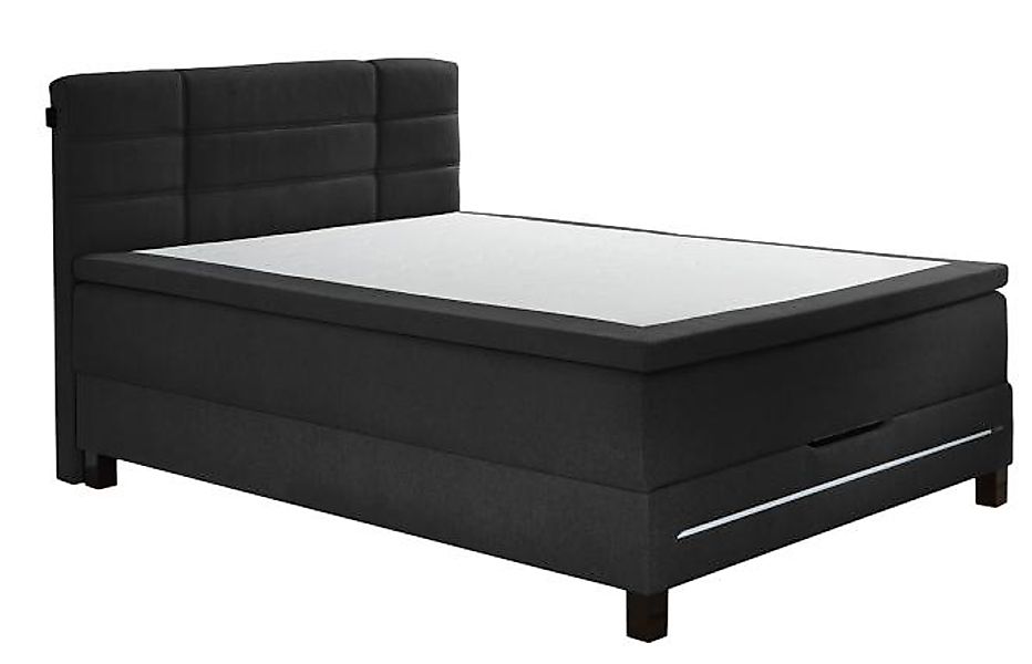Boxspringbett ca. 140x200 cm mit Topper und USB inkl. LED Beleuchtung anthr günstig online kaufen