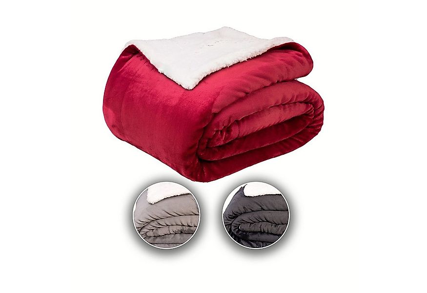 Wohndecke Sherpa Fleecedecke, Oeko-TEX Zertifizierte, Komfortec, Flauschig günstig online kaufen