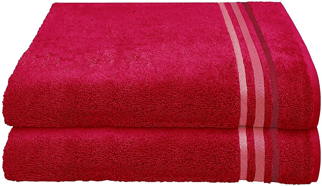 Schiesser Duschtücher »Skyline Color aus 100 % Baumwolle mit eleganter Stre günstig online kaufen