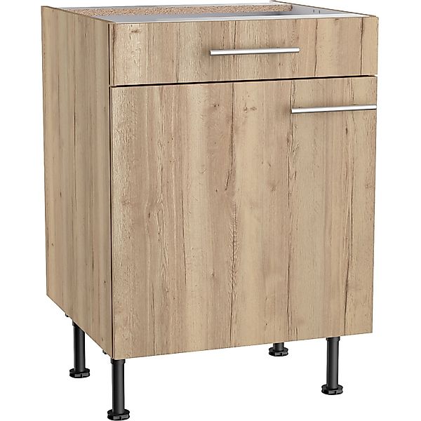 Optifit Küchen-Unterschrank Erik290 60 cm x 87 cm x 58,4 cm Wildeiche günstig online kaufen