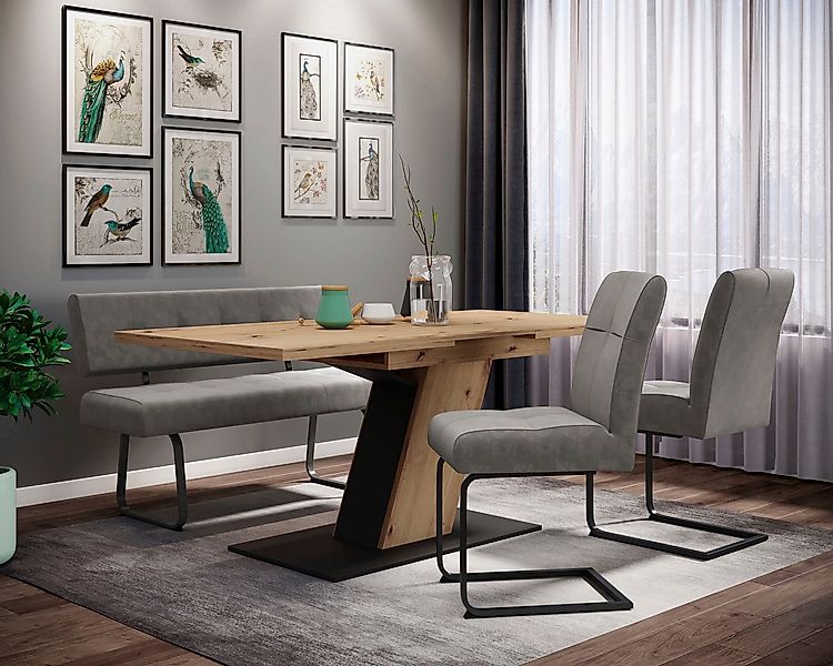 HELA Essgruppe Luise I G Tisch Sitzbank Stühle, (Set, 4-tlg), Ausziehtisch günstig online kaufen