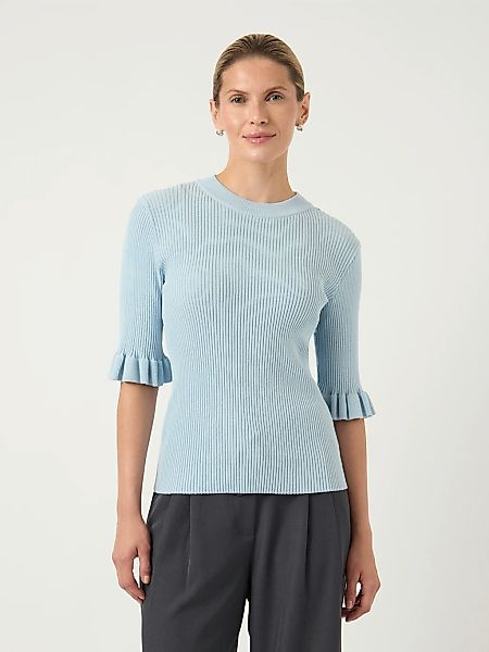 Y.A.S Rundhalspullover "YASMIKLA SS KNIT TOP S. NOOS" günstig online kaufen