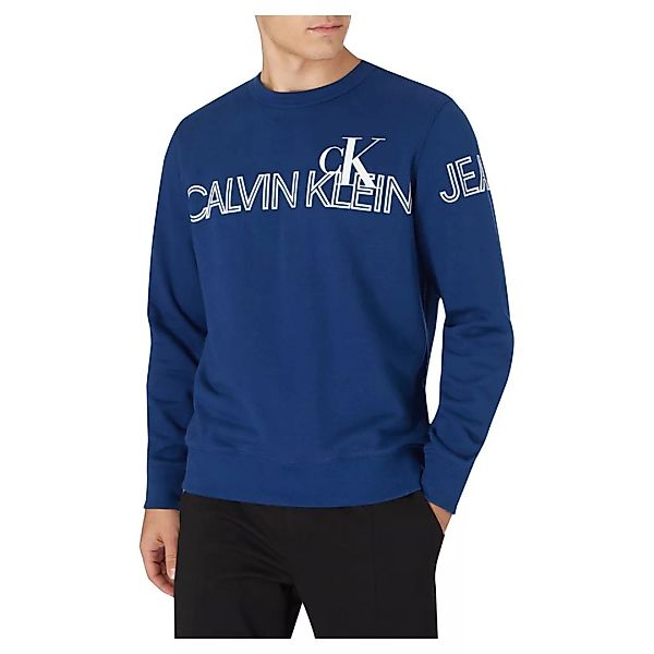 Calvin Klein Jeans Outline Logo Sweatshirt L Naval Blue günstig online kaufen