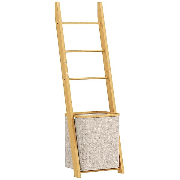 HOMCOM Badregal, 2-in-1 Badezimmerregal mit 3 Stangen, Standregal mit abneh günstig online kaufen