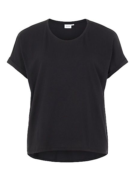VILA Curve – Basic- T-shirt Damen Schwarz günstig online kaufen