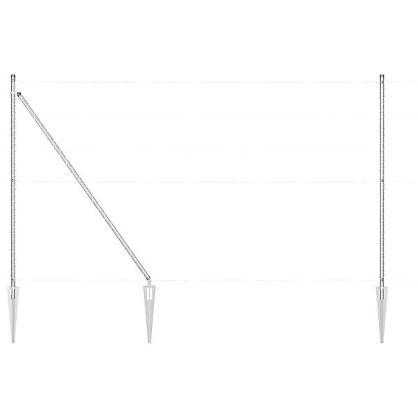 vidaXL Zaunpfosten 52 Stk Grau 3,2 x 3,2 x 180 cm 3350216 günstig online kaufen