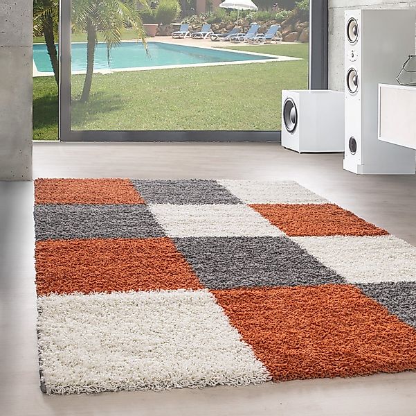 SIMPEX24 Teppich Kariert Design, Läufer, Höhe: günstig online kaufen