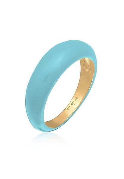 Elli Fingerring Bandring Stapelring Emaille 925er Silber vergoldet günstig online kaufen