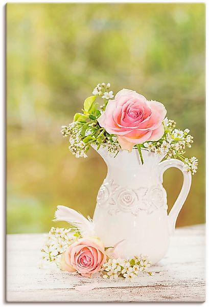 Artland Wandbild "Vintage Rosen in Vase", Blumen, (1 St.), als Alubild, Out günstig online kaufen