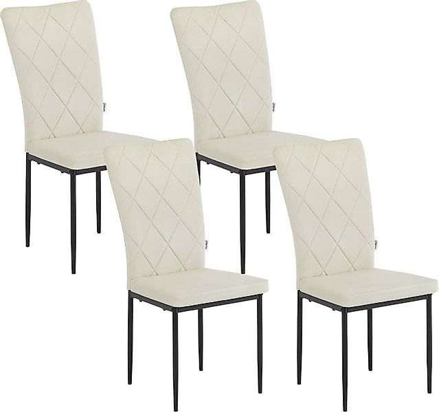 Woltu Esszimmerstuhl (Set, 4 St), Küchenstuhl Samtstuhl mit hoher Rückenleh günstig online kaufen