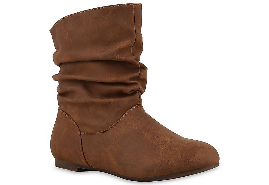 VAN HILL 902283 Schlupfboots Damen Schlupfstiefel Leder-Optik Stiefeletten günstig online kaufen