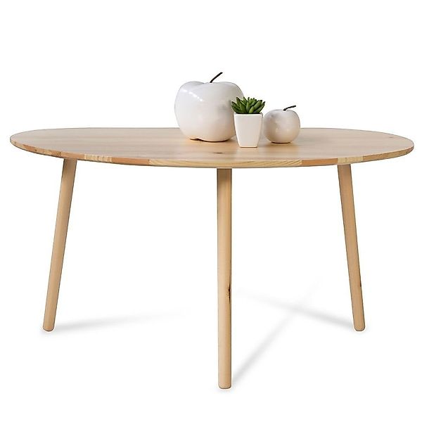 Homestyle4u Couchtisch Natur Holztisch Nierentisch Kiefer günstig online kaufen