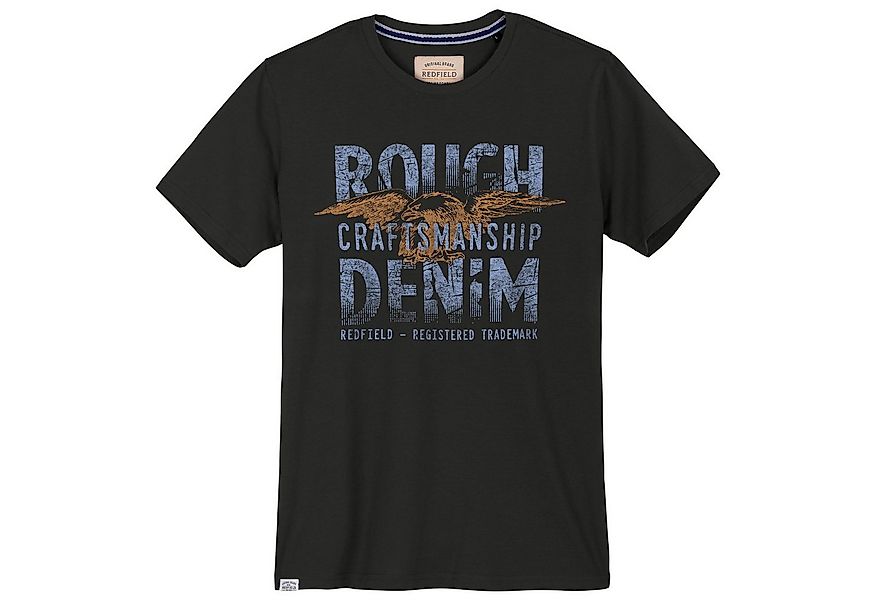 redfield T-Shirt Redfield T-Shirt mit druck in Herren Übergrößen, schwarz günstig online kaufen