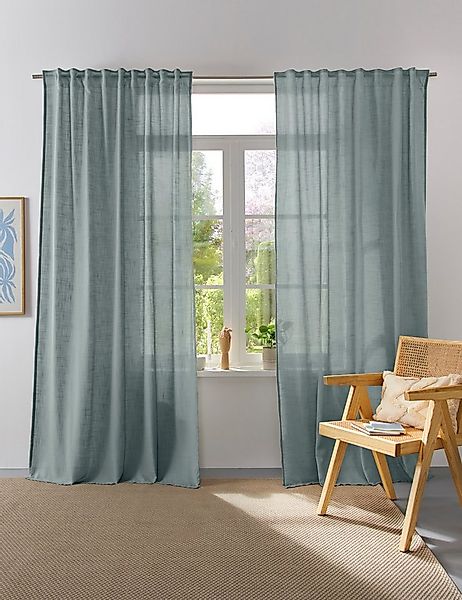 Home affaire Vorhang Linsdorf (1 St), Multifunktionsband, halbtransparent, günstig online kaufen