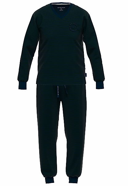TOM TAILOR Schlafanzug Milos (2 tlg) Langarm, Rundhalsausschnitt, gestreift günstig online kaufen