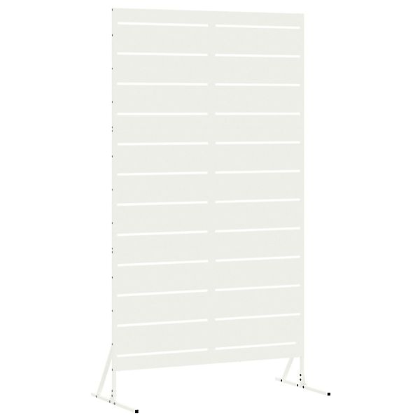 vidaXL Gartenzaun Metallzaunpanel Weiß Metall Standard günstig online kaufen