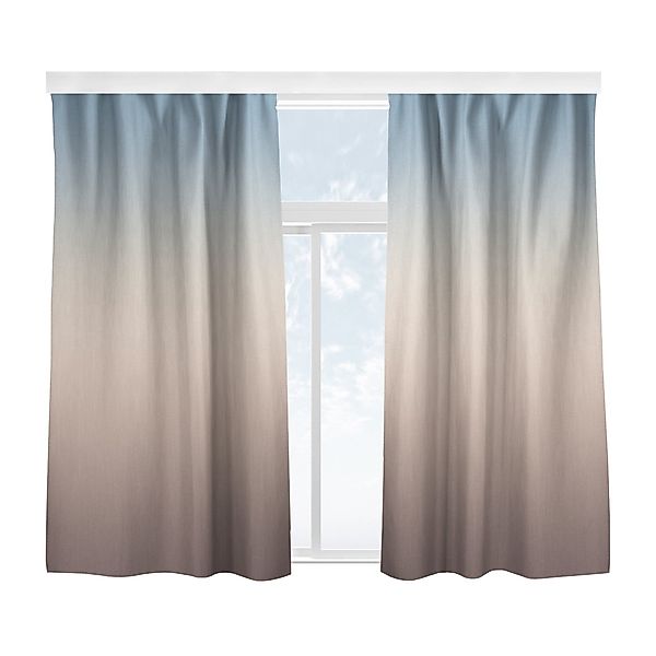 Bilderdepot24 Vorhang Gardine Abstrakt Modern Blau-Beige günstig online kaufen