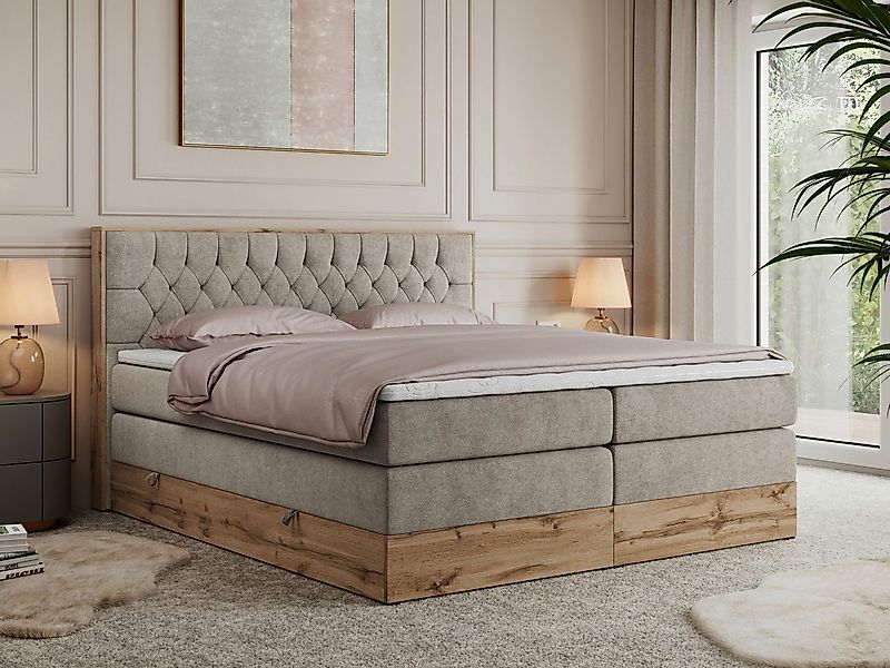 MKS MÖBEL Boxspringbett AMORE KING (Set, T30-Schaum, Topper T-25, fünf Matr günstig online kaufen