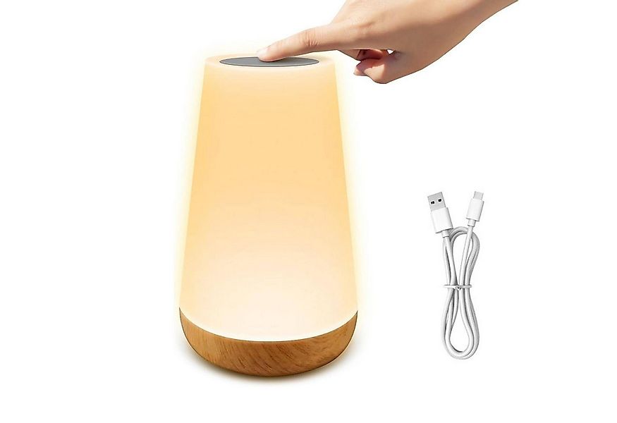 BlingBin LED Nachttischlampe Touch Dimmbar mit Fernbedienung, RGB Farbwechs günstig online kaufen