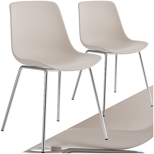 tectake Esszimmerstuhl Kunststoffstühle Mave, ergonomisch, Belastbarkeit günstig online kaufen