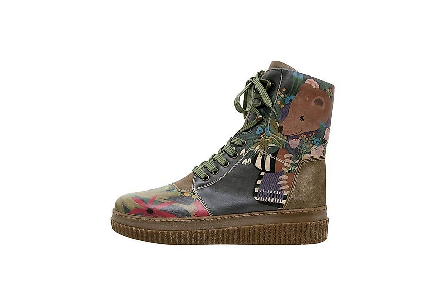 DOGO Future High Top Boots Bear And Flowers Damen Stiefeletten Schnürboots günstig online kaufen