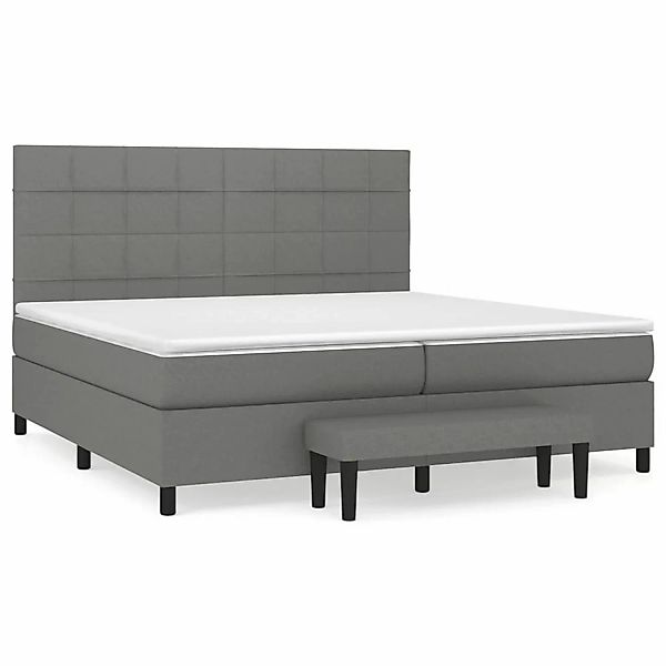 vidaXL Boxspringbett mit Matratze Dunkelgrau 200x200 cm Stoff1399138 günstig online kaufen