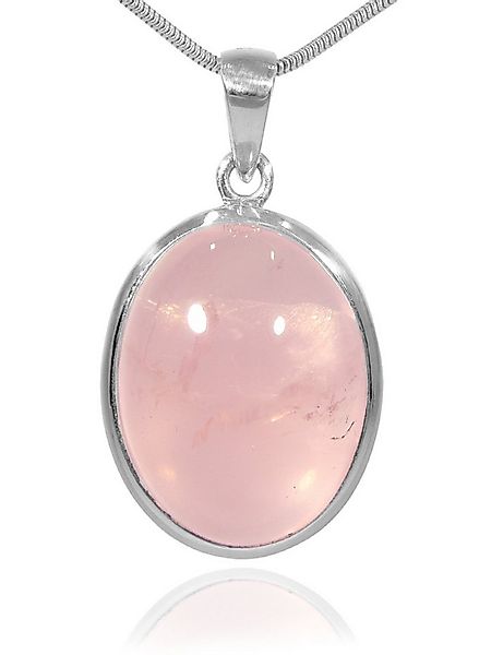 StoneTrip Kettenanhänger Rosenquarz Anhänger in Silber gefasst mit Öse günstig online kaufen