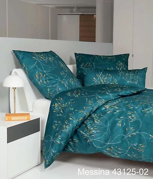 Janine Janine Mako-Satin Bettwäsche MESSINA 43125 ägäischblau Größe:  155x2 günstig online kaufen