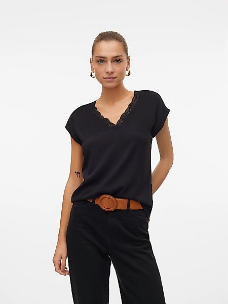 Vero Moda Blusentop "VMBELLA SL LACE TOP WVN GA NOOS" günstig online kaufen