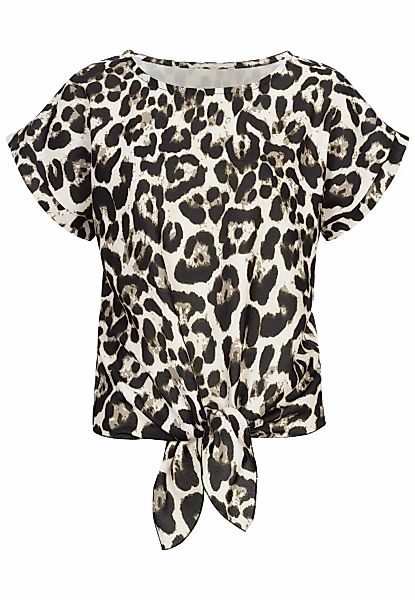 CLOUD 5IVE T-Shirt "CLOUD 5IVE Top withknot detail and leo print" 1 Stk. günstig online kaufen