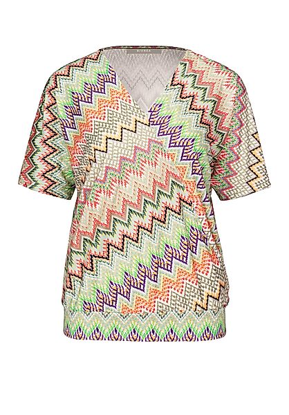 bianca Print-Shirt WALLY mit angedeuteter Wickeloptik günstig online kaufen