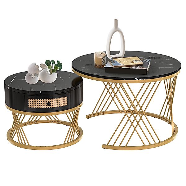 OKWISH Couchtisch (2 in 1 Runder günstig online kaufen