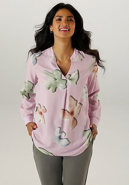 Aniston SELECTED Schlupfbluse mit ausdrucksvollen und malerischen Blumendru günstig online kaufen