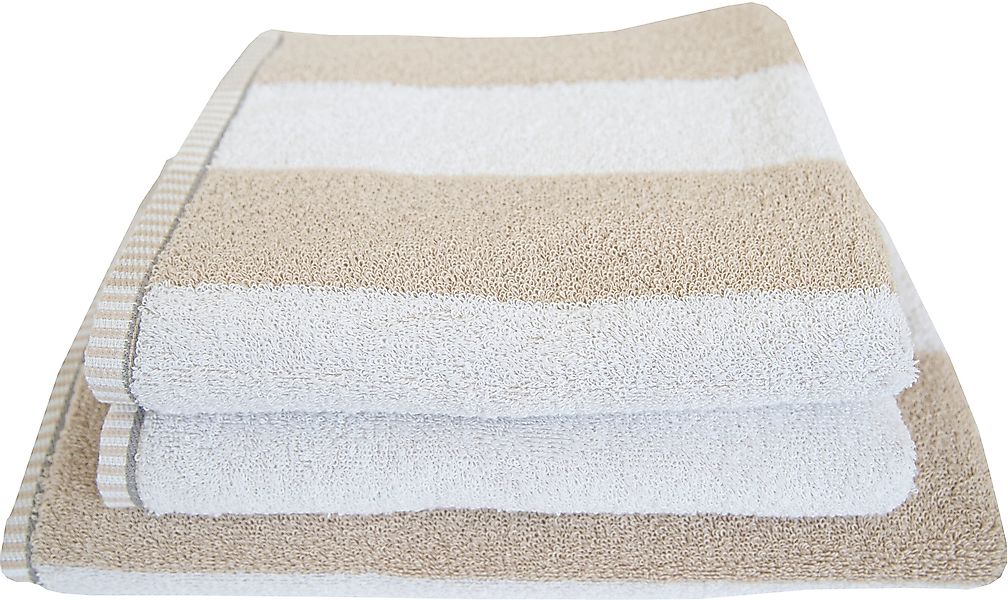 Dyckhoff Handtuch Set »Maritim, Block Stripe«, Set, 3 tlg., Frottier, 2 Han günstig online kaufen