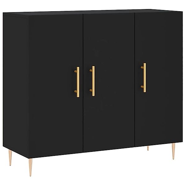 vidaXL Sideboard Schwarz 90x34x80 cm Holzwerkstoff 828093 günstig online kaufen