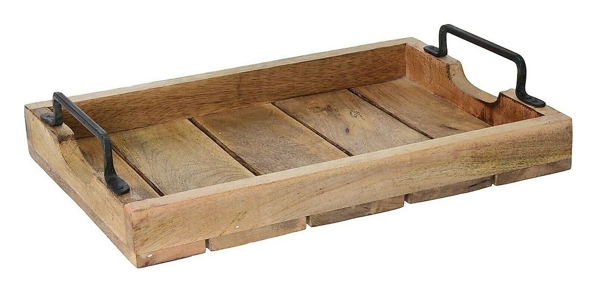 Meinposten Dekotablett Tablett Holz Mango braun Holztablett Deko Kerzentabl günstig online kaufen