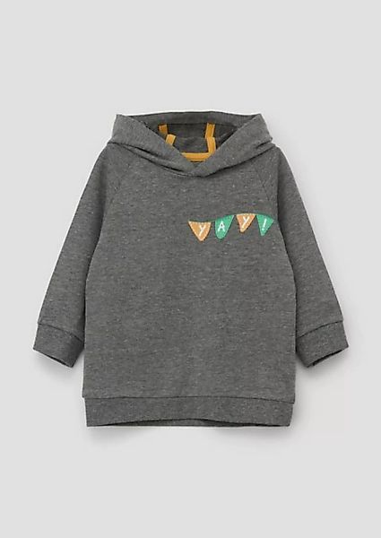 s.Oliver Sweatshirt Kapuzensweater mit gummiertem Print-Detail günstig online kaufen