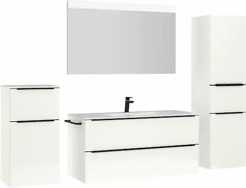 nobilia® Badmöbel-Set »Levere« vormontiert, mit Soft-Close, 4 Stk. tlg. günstig online kaufen