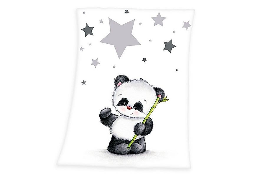Babydecke Panda Microfaserflausch-Decke 75/100 cm Kuscheldecke, Herding, Ki günstig online kaufen