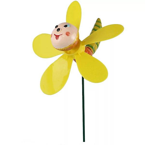 Deko-Gartenstecker Libelle mit Windrad 47 cm günstig online kaufen