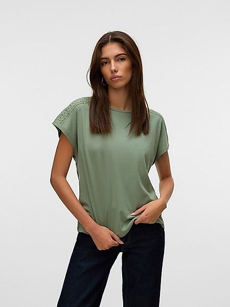 Vero Moda Kurzarmshirt VMEMMY SS LACE TAPE TOP JRS GA NOOS günstig online kaufen