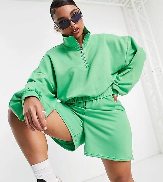ASOS DESIGN Curve – Grüne Shorts im Stil der 70er Jahre, Kombiteil günstig online kaufen