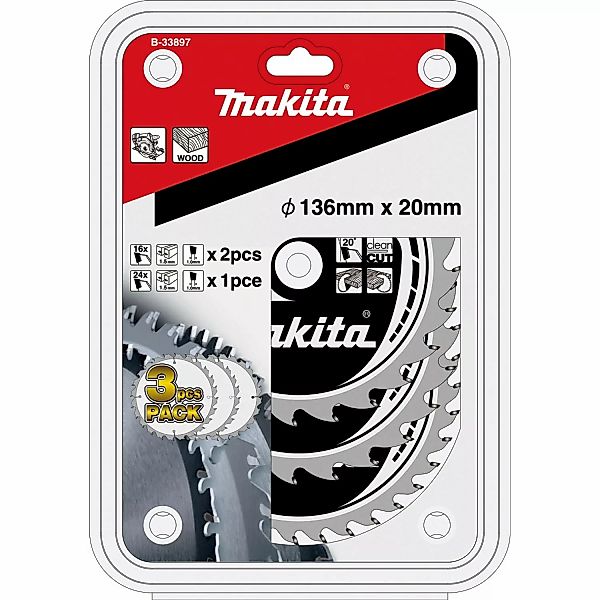 Makita Sägeblatt-Set B-33897 3-teilig günstig online kaufen