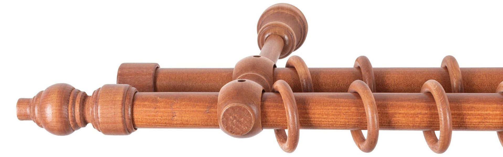 SN DECO GROUP Gardinenstange "Filigrano" 2 läufig-läufig Fixmaß 28 mm, Holz günstig online kaufen
