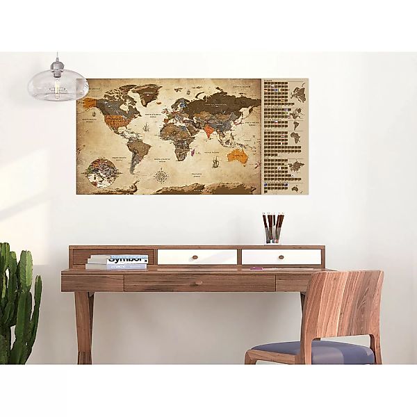 home24 Rubbel Weltkarte Vintage günstig online kaufen