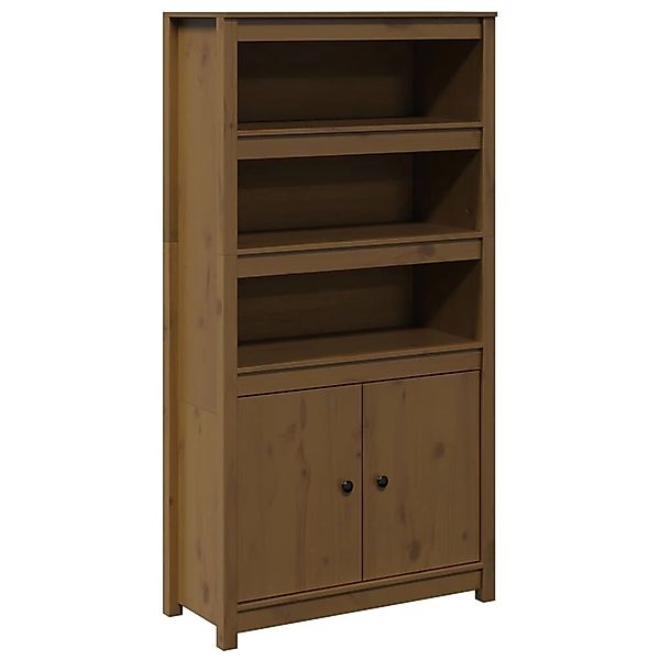 vidaXL Highboard Honigbraun 80x35x154 cm Massivholz Kiefer 823522 günstig online kaufen
