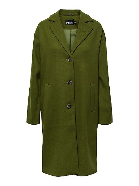 PIECES Woll Mantel Damen Grün günstig online kaufen