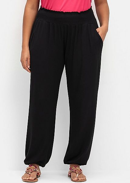 Sheego Jerseyhose Schlupfhose mit Smokbund und Gummibündchen günstig online kaufen