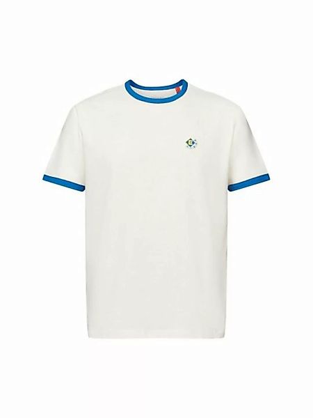 Esprit T-Shirt Baumwoll-T-Shirt mit Logo und Rundhalsausschnitt (1-tlg) günstig online kaufen
